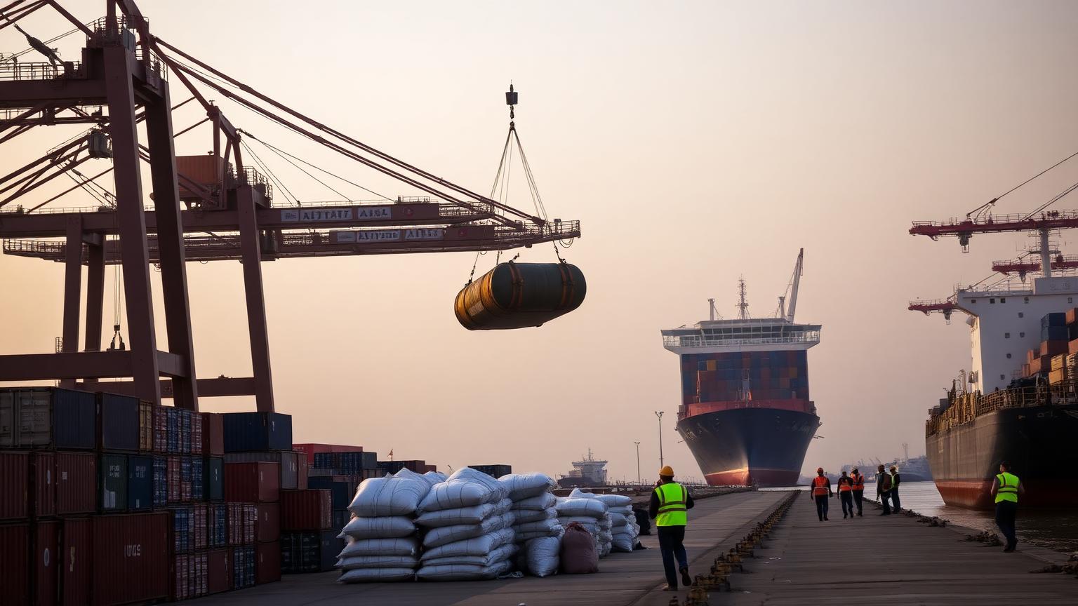 Port load out of Copperbelt cargo at an Indian Ocean terminal